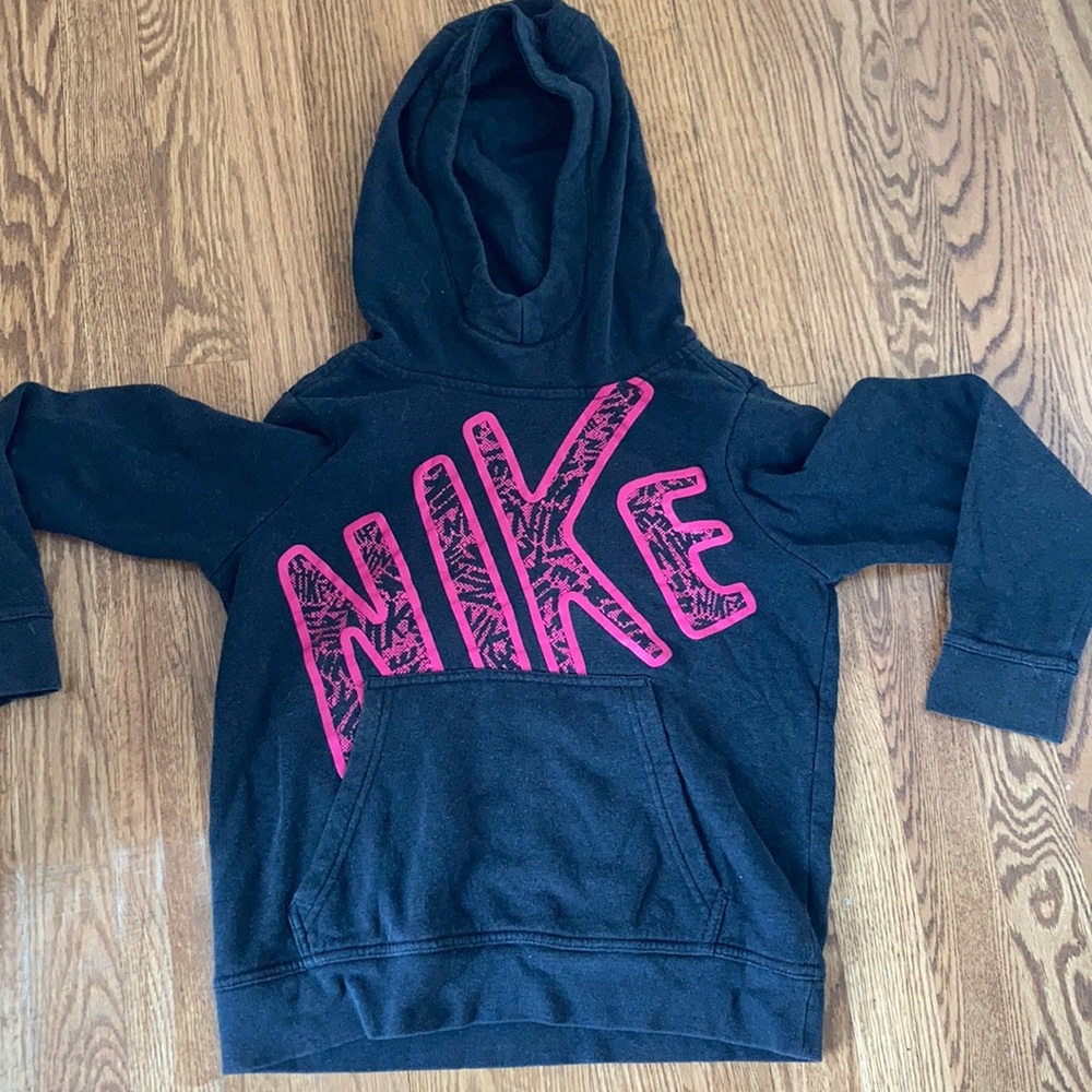Nike pink and black hoodie